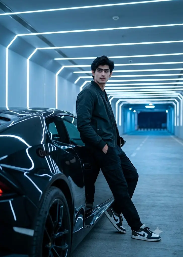 High-Speed Sports Car Tunnel