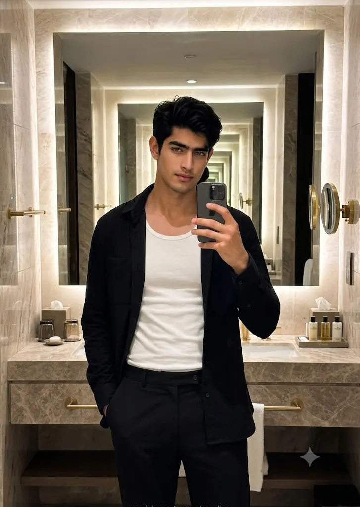 Luxury Hotel Bathroom Selfie