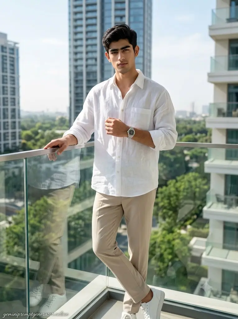 Luxury Morning Balcony Portrait