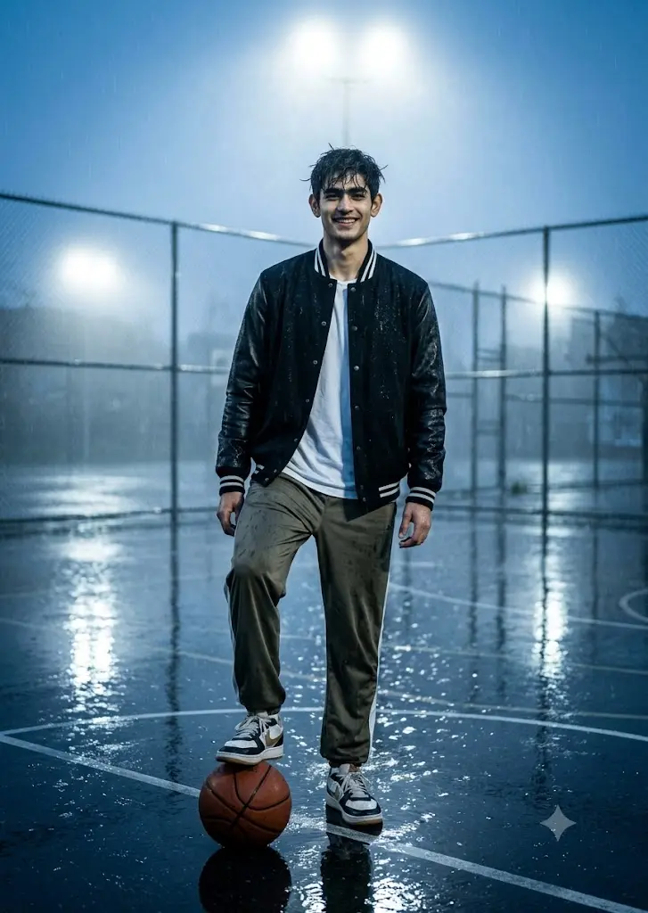 Rainy Basketball Court