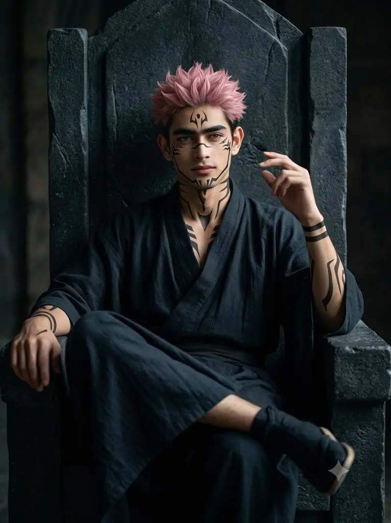 Sukuna Sitting On The Throne